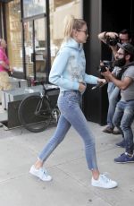 GIGI HADID Out and About in New York 10/09/2015