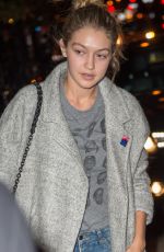 GIGI HADID Out and About in New York 10/14/2015