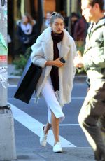 GIGI HADID Out and About in New York 10/19/2015