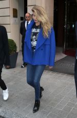 GIGI HADID Out and About in Paris 10/04/2015