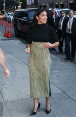 GINA RODRIGUEZ Arrives at The Late Show with Stephen Colbert in New York 10/07/2015