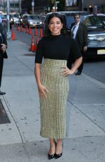 GINA RODRIGUEZ Arrives at The Late Show with Stephen Colbert in New York 10/07/2015