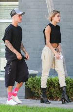 HAILEY BALDWIN and Justin Bieber Out in Beverly Hills 10/07/2015