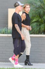 HAILEY BALDWIN and Justin Bieber Out in Beverly Hills 10/07/2015
