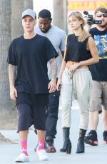 HAILEY BALDWIN and Justin Bieber Out in Beverly Hills 10/07/2015
