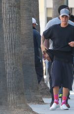 HAILEY BALDWIN and Justin Bieber Out in Beverly Hills 10/07/2015