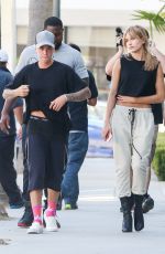 HAILEY BALDWIN and Justin Bieber Out in Beverly Hills 10/07/2015