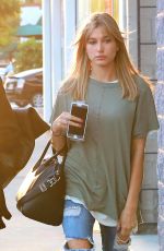 HAILEY BALDWIN Out and About on Melrose Boulevard 10/08/2015