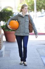 HEATHER MORRIS with a Pumpkin Out in Calabasas 10/19/2015