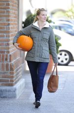 HEATHER MORRIS with a Pumpkin Out in Calabasas 10/19/2015