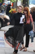 HILARY DUFF on the Set of Younger in New York 10/07/2015