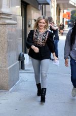 HILARY DUFF on the Set of Younger in New York 10/12/2015