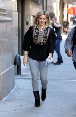 HILARY DUFF on the Set of Younger in New York 10/12/2015