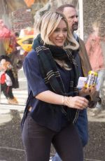 HILARY DUFF on the Set of Younger in New York 10/12/2015