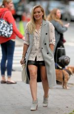 HILARY DUFF on the Set of Younger in New York 10/23/2015