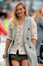 HILARY DUFF on the Set of Younger in New York 10/23/2015
