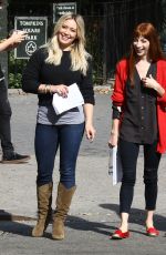 HILARY DUFF on the Set of Younger on The Lower East Side in New York 10/22/2015