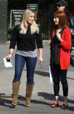 HILARY DUFF on the Set of Younger on The Lower East Side in New York 10/22/2015