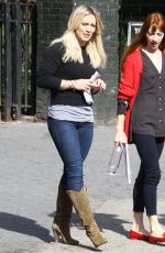 HILARY DUFF on the Set of Younger on The Lower East Side in New York 10/22/2015