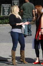 HILARY DUFF on the Set of Younger on The Lower East Side in New York 10/22/2015