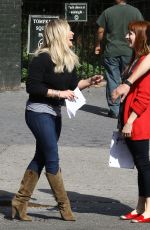 HILARY DUFF on the Set of Younger on The Lower East Side in New York 10/22/2015