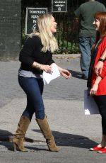 HILARY DUFF on the Set of Younger on The Lower East Side in New York 10/22/2015