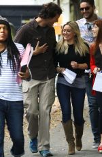 HILARY DUFF on the Set of Younger on The Lower East Side in New York 10/22/2015