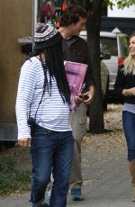 HILARY DUFF on the Set of Younger on The Lower East Side in New York 10/22/2015