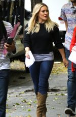 HILARY DUFF on the Set of Younger on The Lower East Side in New York 10/22/2015
