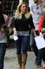 HILARY DUFF on the Set of Younger on The Lower East Side in New York 10/22/2015