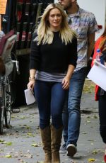 HILARY DUFF on the Set of Younger on The Lower East Side in New York 10/22/2015