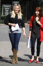 HILARY DUFF on the Set of Younger on The Lower East Side in New York 10/22/2015