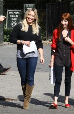 HILARY DUFF on the Set of Younger on The Lower East Side in New York 10/22/2015