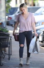 HILARY DUFF Out Shopping in Studio City 10/24/2015