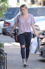 HILARY DUFF Out Shopping in Studio City 10/24/2015