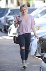HILARY DUFF Out Shopping in Studio City 10/24/2015
