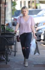 HILARY DUFF Out Shopping in Studio City 10/24/2015