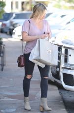 HILARY DUFF Out Shopping in Studio City 10/24/2015