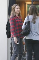 HILARY SWANK Out for Breakfast in Brentwood 10/07/2015