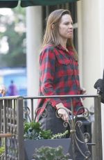 HILARY SWANK Out for Breakfast in Brentwood 10/07/2015