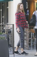 HILARY SWANK Out for Breakfast in Brentwood 10/07/2015