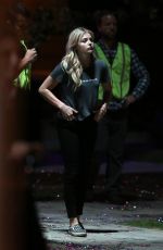 CHLOE MORETZ on the Evening Set of Neighbors 2 in Los Angeles 10/28/2015