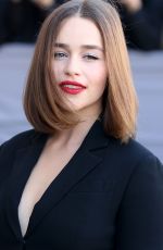 EMILIA CLARKE at Christian Dior Fashion Show in Paris 10/02/2015