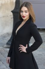EMILIA CLARKE at Christian Dior Fashion Show in Paris 10/02/2015