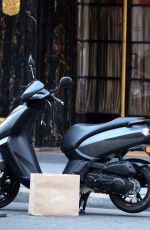 KRISTEN STEWART as Maureen on Scooter on the Set of Personal Shopper in Paris 10/27/2015