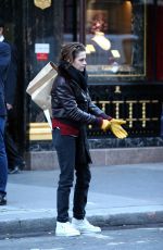 KRISTEN STEWART as Maureen on Scooter on the Set of Personal Shopper in Paris 10/27/2015