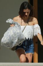 JENNA DEVAN in Jeans Shorts Out in Los Angeles 09/30/2015