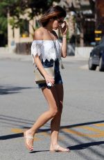 JENNA DEVAN in Jeans Shorts Out in Los Angeles 09/30/2015