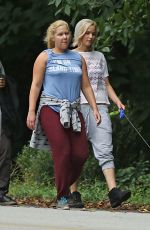 JENNIFER LAWRENCE Walks Her Dog at a Park in Atlanta 10/04/2015
