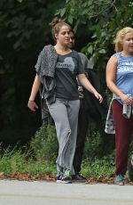 JENNIFER LAWRENCE Walks Her Dog at a Park in Atlanta 10/04/2015